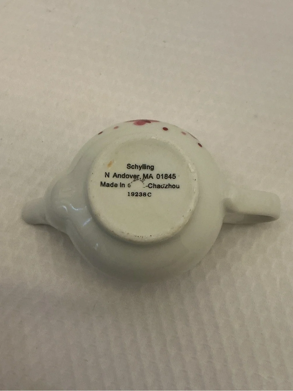 Mini Ceramic Tea Set with Pink Butterfly Accents